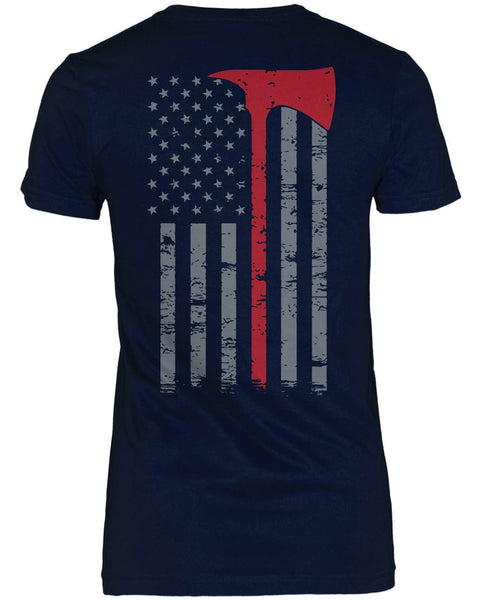 Firefighter Thin Red Line (Back Print)