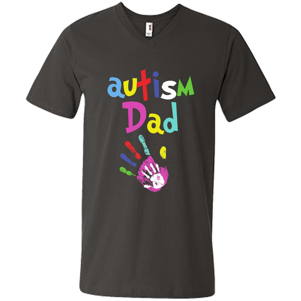 Autism Dad, Autism dad and child t-shirt, gift shirt for dad - Men's V-Neck