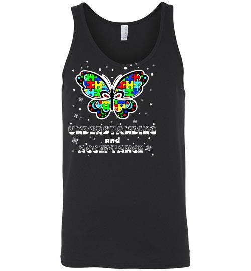 Autism Awareness Ugly Christmas Sweaters Autism Understanding And Acceptance Tank Top