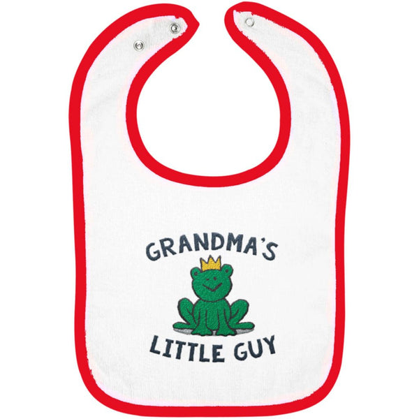 Grandma's Little Guy - Embroidered Infant Bib