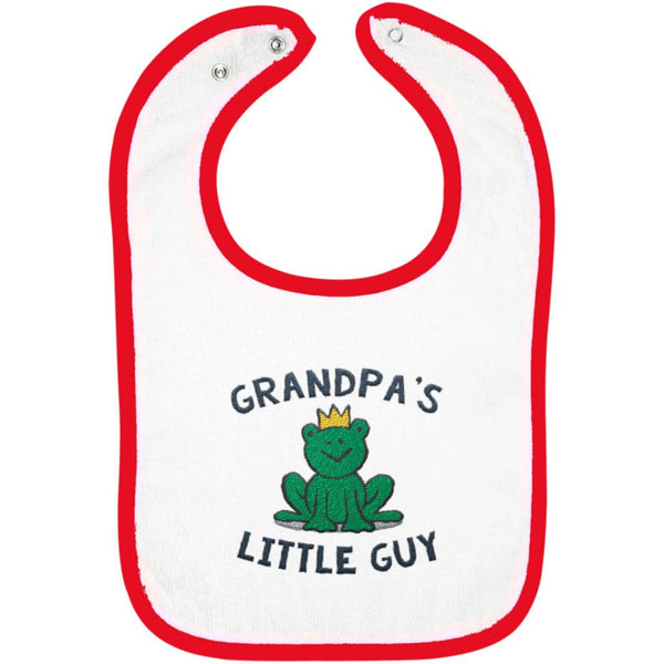 Grandpa's Little Guy - Embroidered Infant Bib