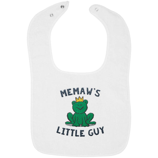 Memaw's Little Guy - Embroidered Infant Bib