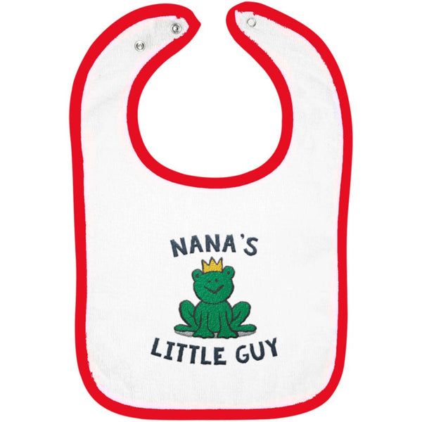 Nana's Little Guy - Embroidered Infant Bib