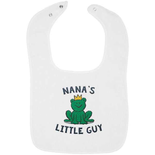Nana's Little Guy - Embroidered Infant Bib