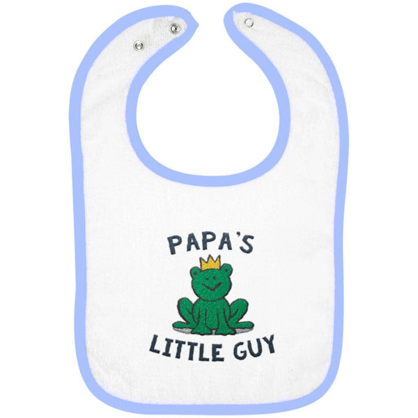 Papa's Little Guy - Embroidered Infant Bib