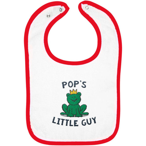 Pop's Little Guy - Embroidered Infant Bib