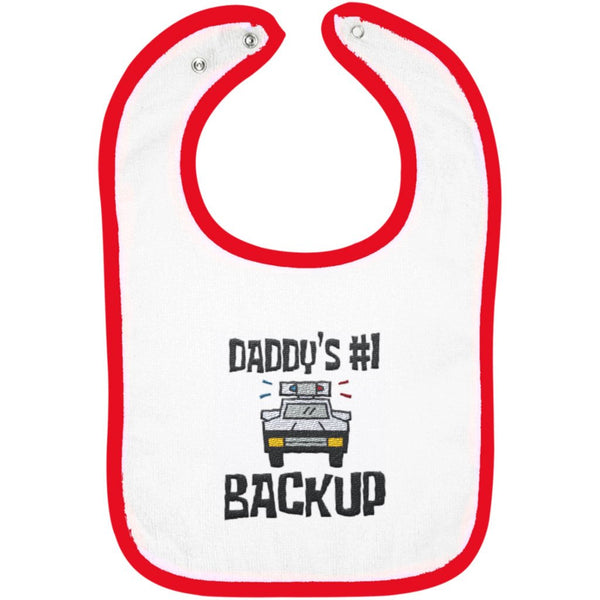 Dad's #1 Backup - Embroidered Infant Bib