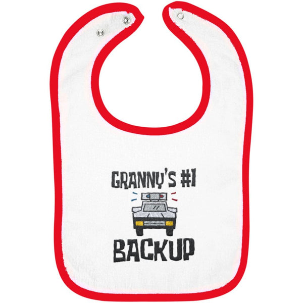 Granny's #1 Backup - Embroidered Infant Bib