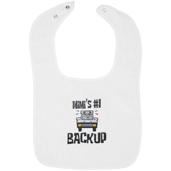 Mimi's #1 Backup - Embroidered Infant Bib
