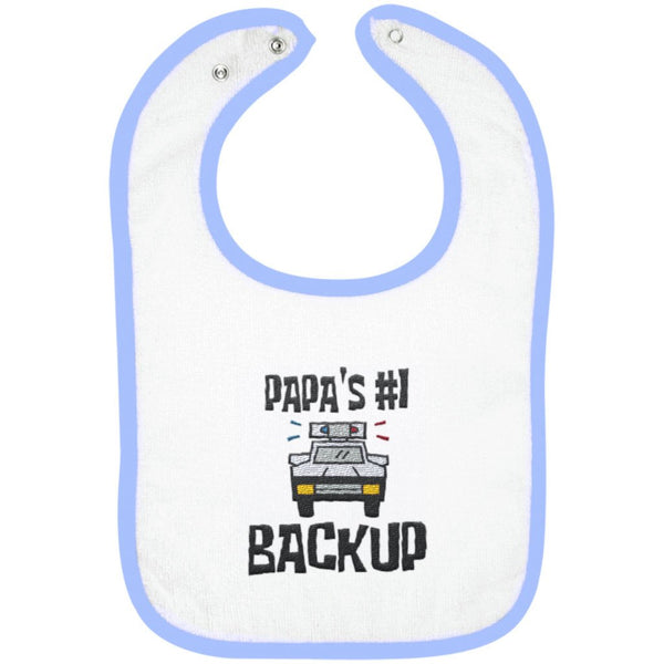Papa's #1 Backup - Embroidered Infant Bib