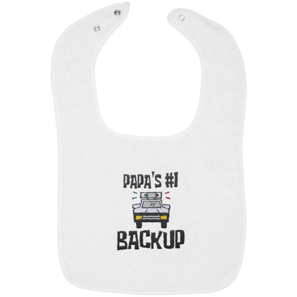 Papa's #1 Backup - Embroidered Infant Bib