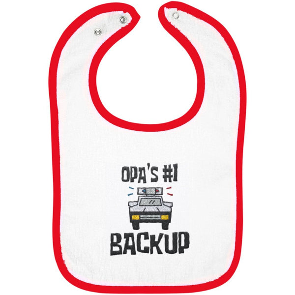 Opa's #1 Backup - Embroidered Infant Bib