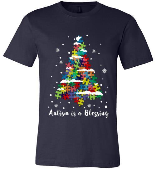 Autism Awareness Ugly Christmas Sweaters Autism Is A Blessing Canvas USA