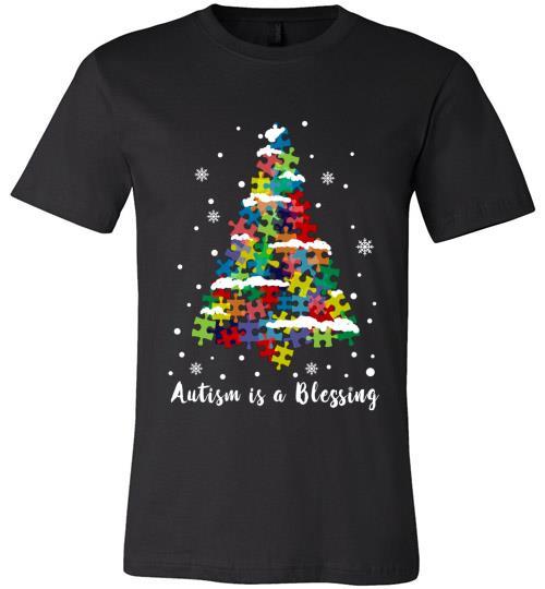 Autism Awareness Ugly Christmas Sweaters Autism Is A Blessing Canvas USA