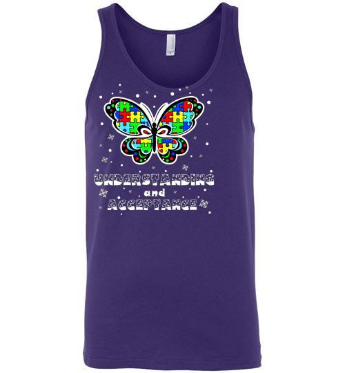 Autism Awareness Ugly Christmas Sweaters Autism Understanding And Acceptance Tank Top