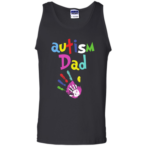 Autism Dad, Autism dad and child t-shirt, gift shirt for dad - Tank Top