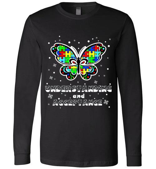 Autism Awareness Ugly Christmas Sweaters Autism Understanding And Acceptance Long Sleeve