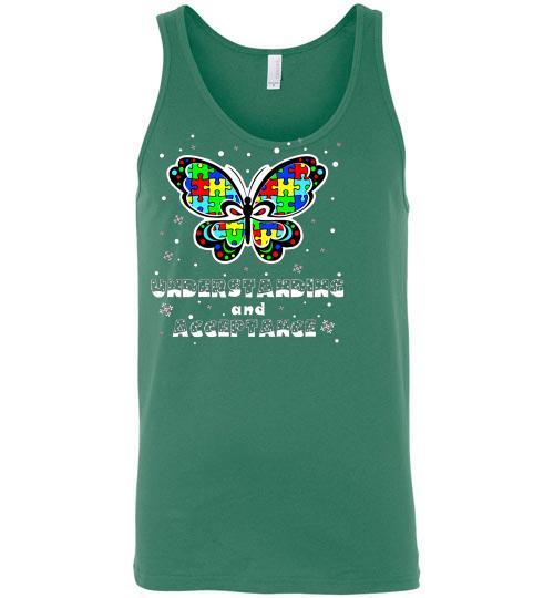 Autism Awareness Ugly Christmas Sweaters Autism Understanding And Acceptance Tank Top